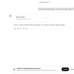 Captura de pantalla mostrando la programación de tareas en ChatGPT Tasks, con un ejemplo de recordatorio diario sobre el clima a las 10 a.m.