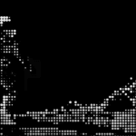 Ilustración puntillista de un explorador avanzando, simbolizando el progreso tecnológico y la evolución de la humanidad, en referencia al anuncio de OpenAI Super Bowl 2025.