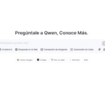 Interfaz de Qwen2.5-Max con opciones de generación de contenido mediante IA.