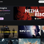 Página principal de Hailou AI con secciones de exploración y creación de videos con IA.
