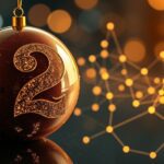 Décimo de lotería navideña junto a diagrama de IA, concepto de análisis de datos para ganar la lotería de navidad.