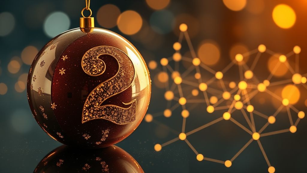 Décimo de lotería navideña junto a diagrama de IA, concepto de análisis de datos para ganar la lotería de navidad.