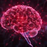 Cerebro humano con red neuronal y código corrupto, simbolizando los riesgos de la inteligencia artificial.