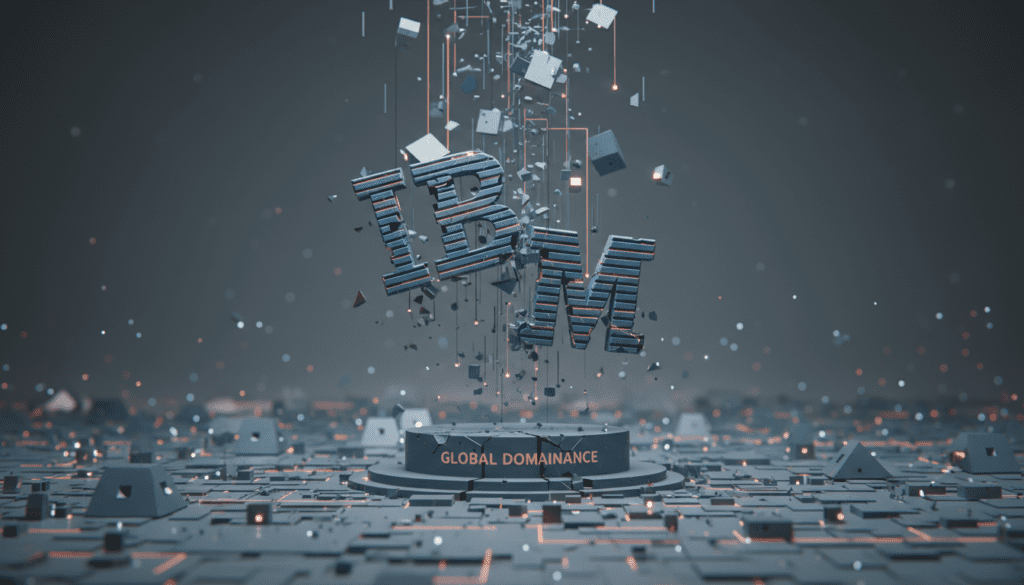 Gráfico bursátil mostrando la caída histórica de IBM tras el anuncio de Anthropic