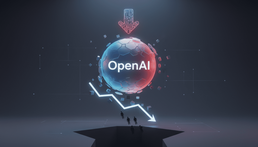 Gráfico lineal mostrando la abrupta crisis de suscriptores en OpenAI y la caída de usuarios tras el anuncio del contrato militar