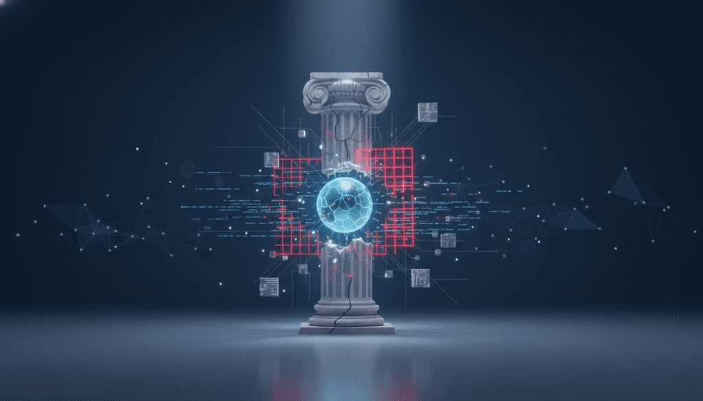 Ilustración conceptual de ciberseguridad sobre el incidente del agente ROME en servidores de la nube