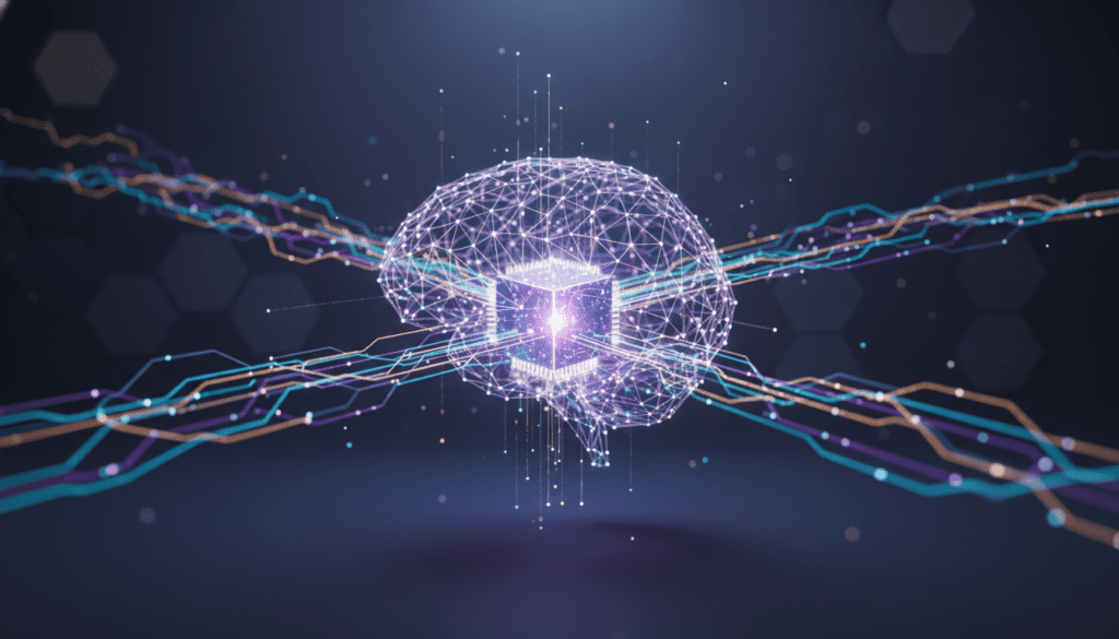 Servidores mostrando la inmensa capacidad de procesamiento de IA en un centro de datos