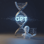 Científico analizando datos de descubrimiento de fármacos con GPT-Rosalind en un laboratorio moderno.