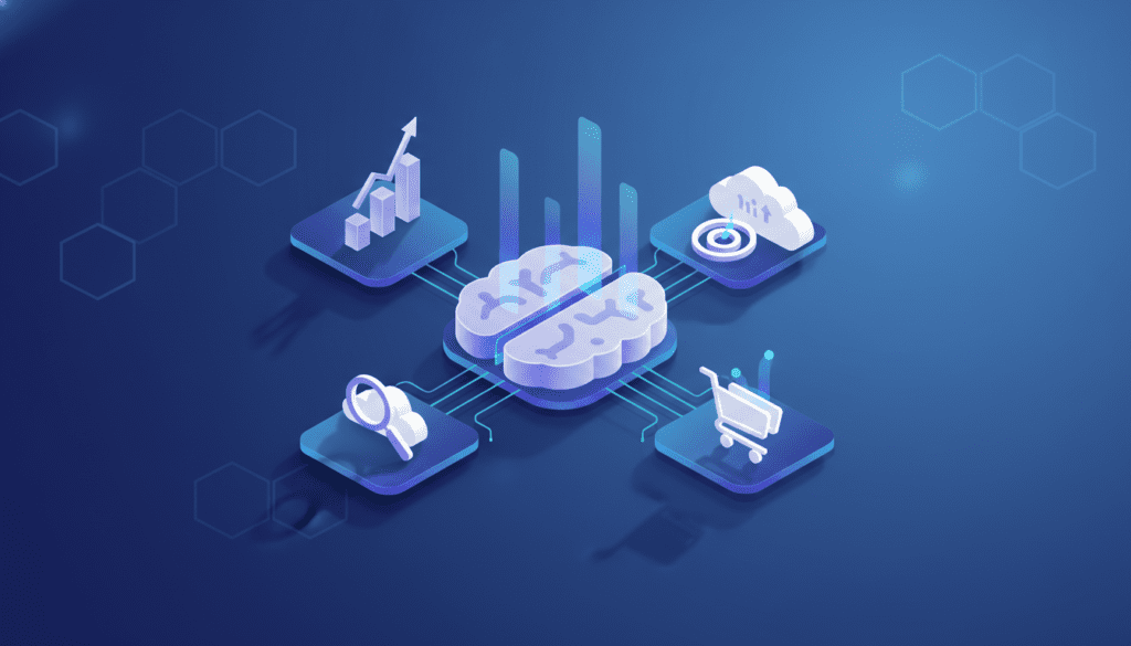 Gráfico interactivo mostrando el impacto de la inteligencia artificial en marketing digital